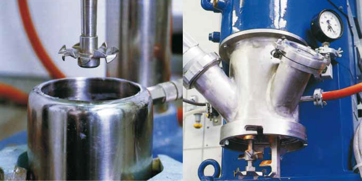 A picture of two different types of dissolvers used for dispersion of AEROSIL